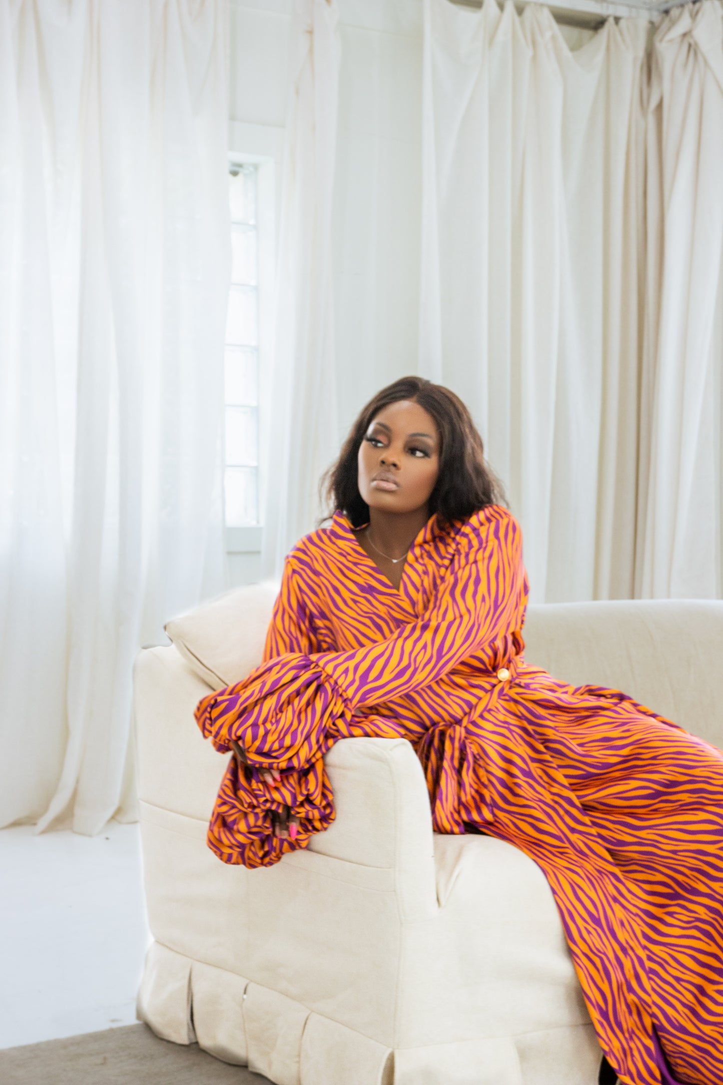 SUAH ROBE - ZEBRA PRINT